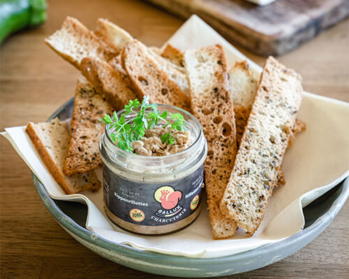 Kippenrillettes met focaccia