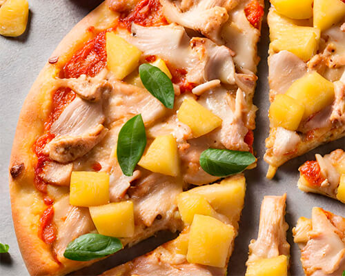 Pizza kip en ananas